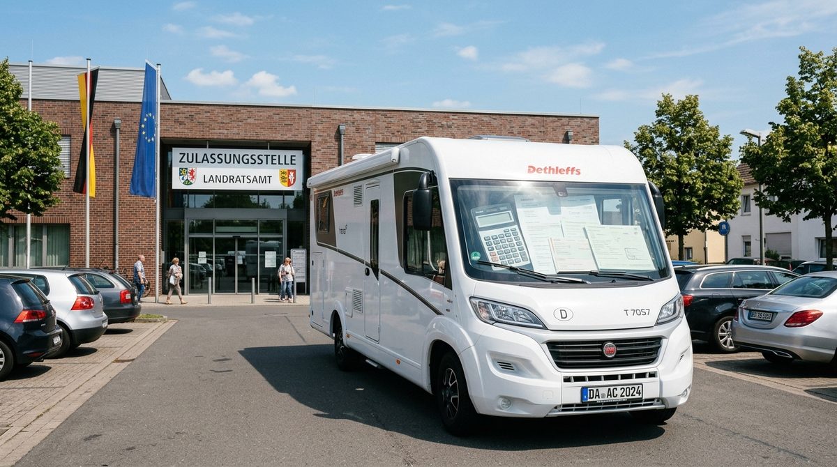 Wohnmobil vor Zulassungsstelle – KFZ-Steuer berechnen