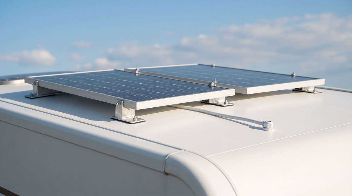 Solarpanel auf dem Wohnmobil-Dach