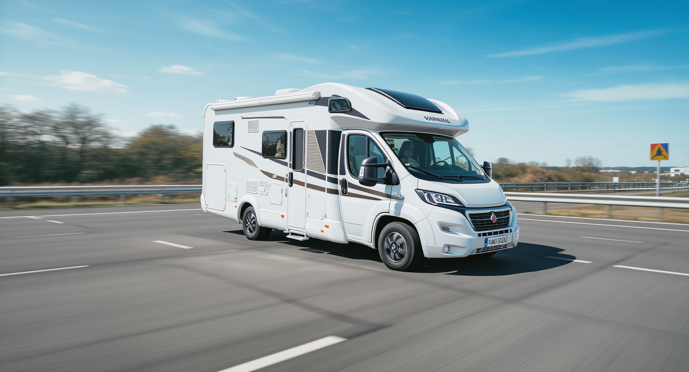 Wohnmobil Versicherung – Wohnmobil auf der Autobahn